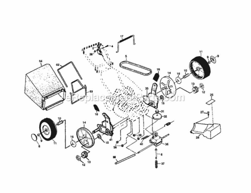 Page B Diagram and Parts List for 917377363  Craftsman Lawn Mower