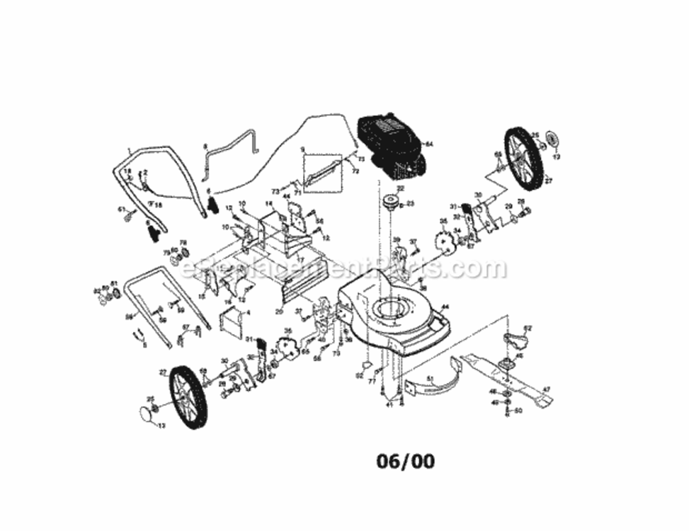 Page A Diagram and Parts List for 917377390  Craftsman Lawn Mower
