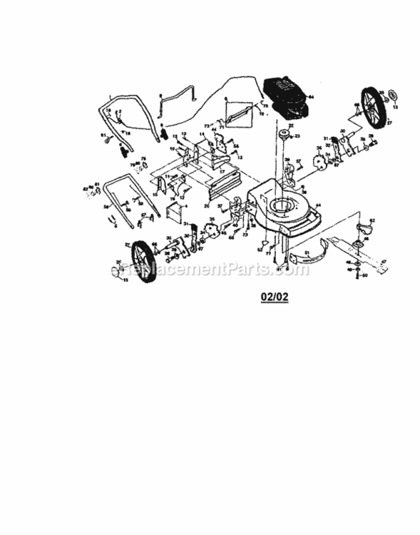 Page A Diagram and Parts List for 917377391  Craftsman Lawn Mower