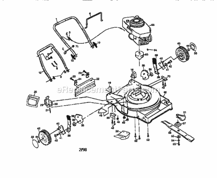 Page A Diagram and Parts List for 917377400  Craftsman Lawn Mower