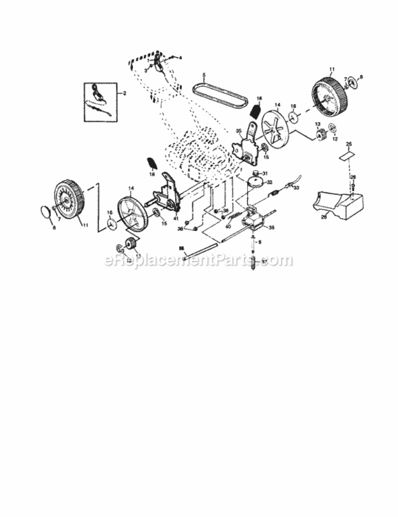 Page B Diagram and Parts List for 917377400  Craftsman Lawn Mower