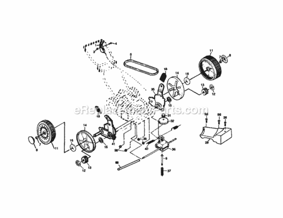 Page B Diagram and Parts List for 917377410  Craftsman Lawn Mower