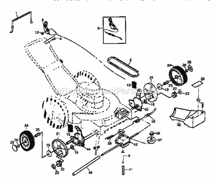 Page B Diagram and Parts List for 917377420  Craftsman Lawn Mower