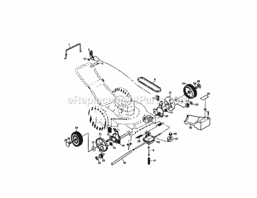 Page B Diagram and Parts List for 917377422  Craftsman Lawn Mower