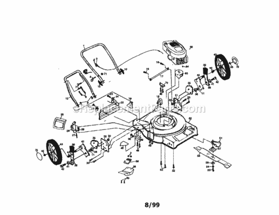 Page A Diagram and Parts List for 917377423  Craftsman Lawn Mower