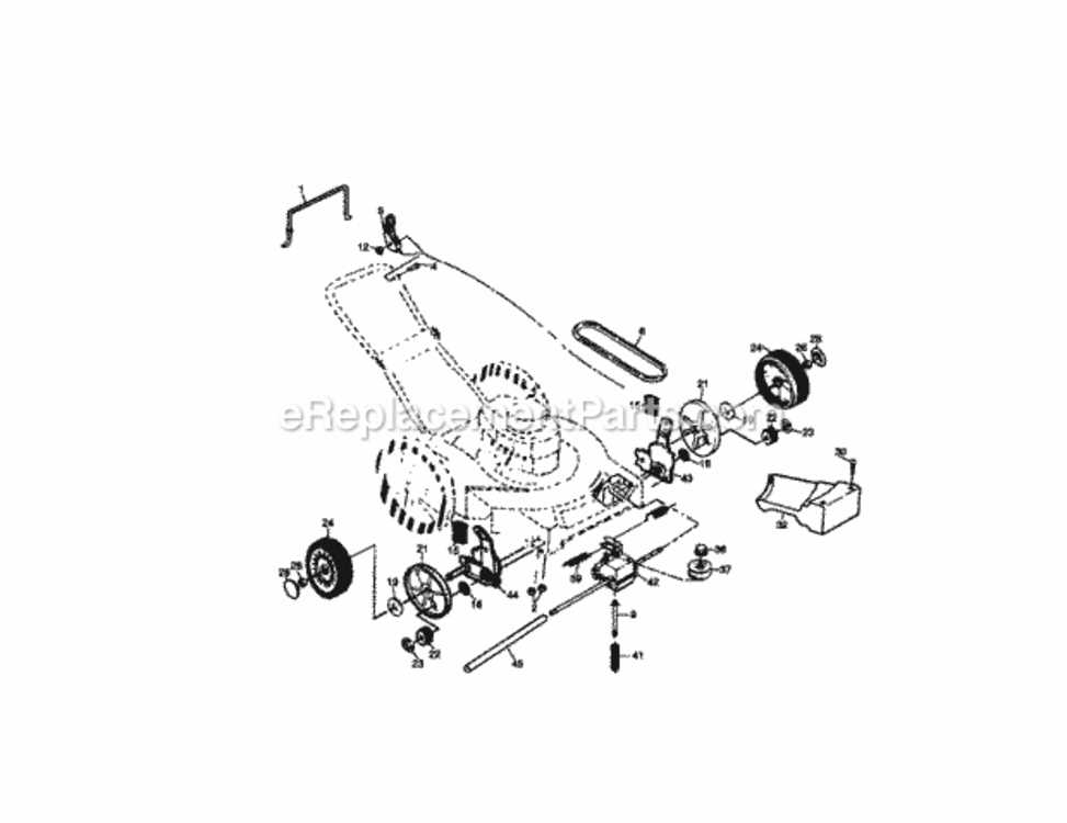 Page B Diagram and Parts List for 917377423  Craftsman Lawn Mower