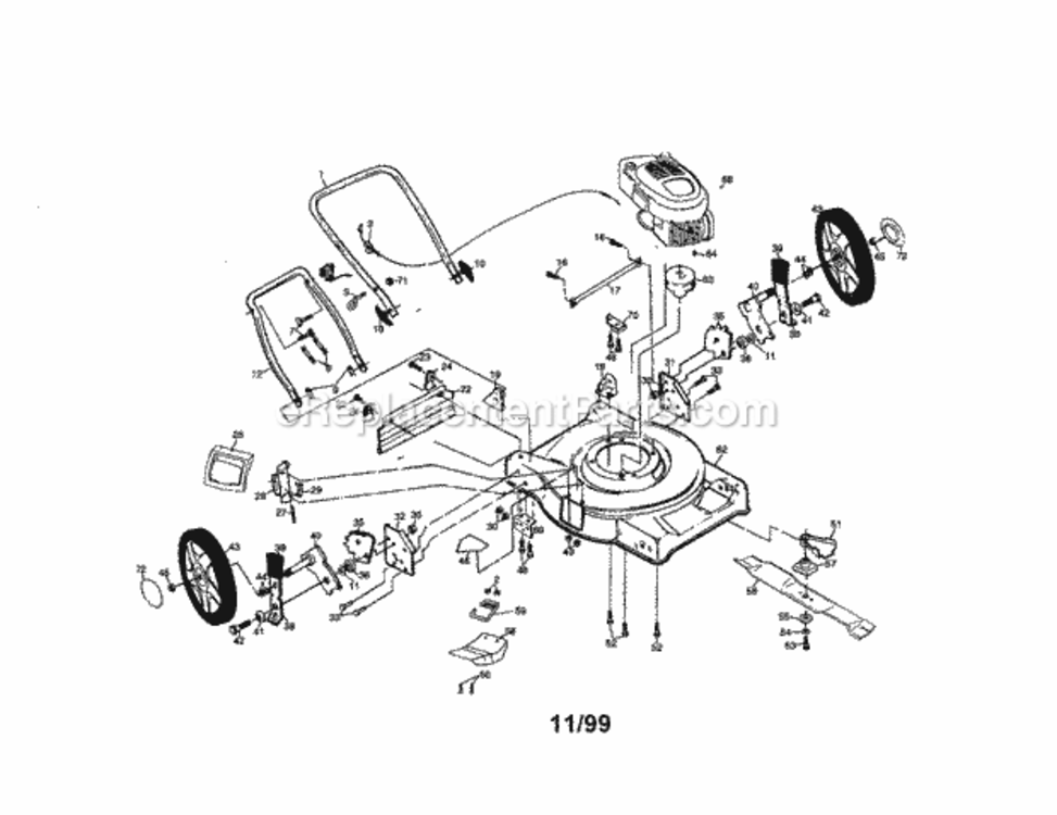 Page A Diagram and Parts List for 917377424  Craftsman Lawn Mower