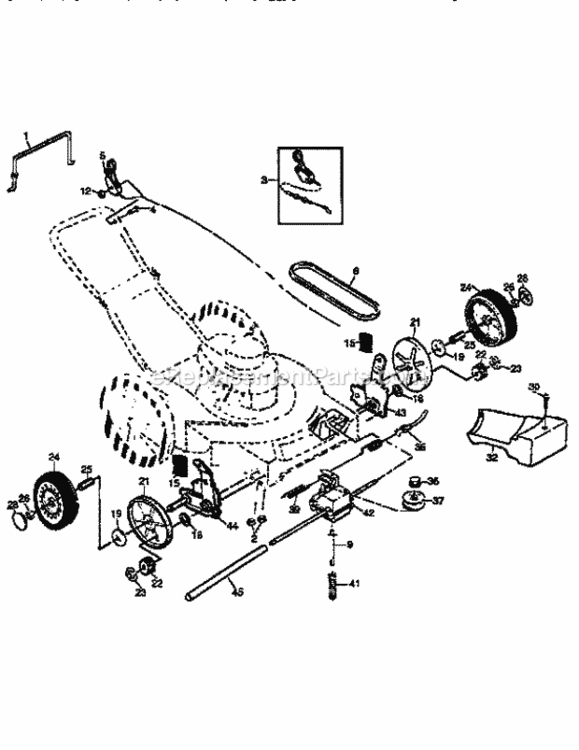 Page B Diagram and Parts List for 91737742A  Craftsman Lawn Mower