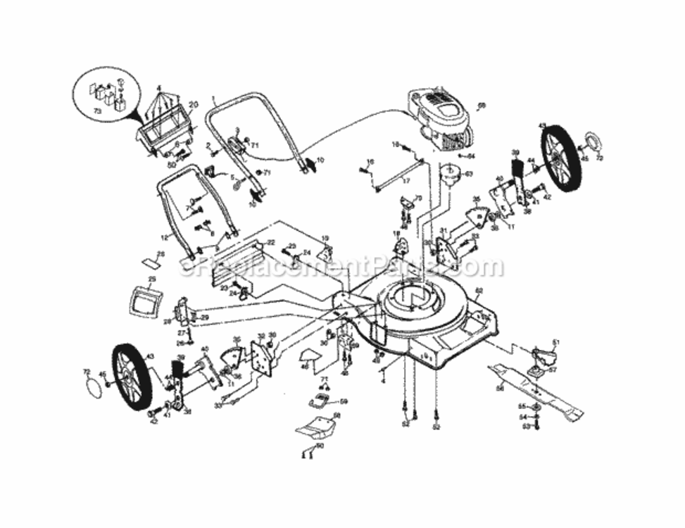 Page B Diagram and Parts List for 917377431  Craftsman Lawn Mower