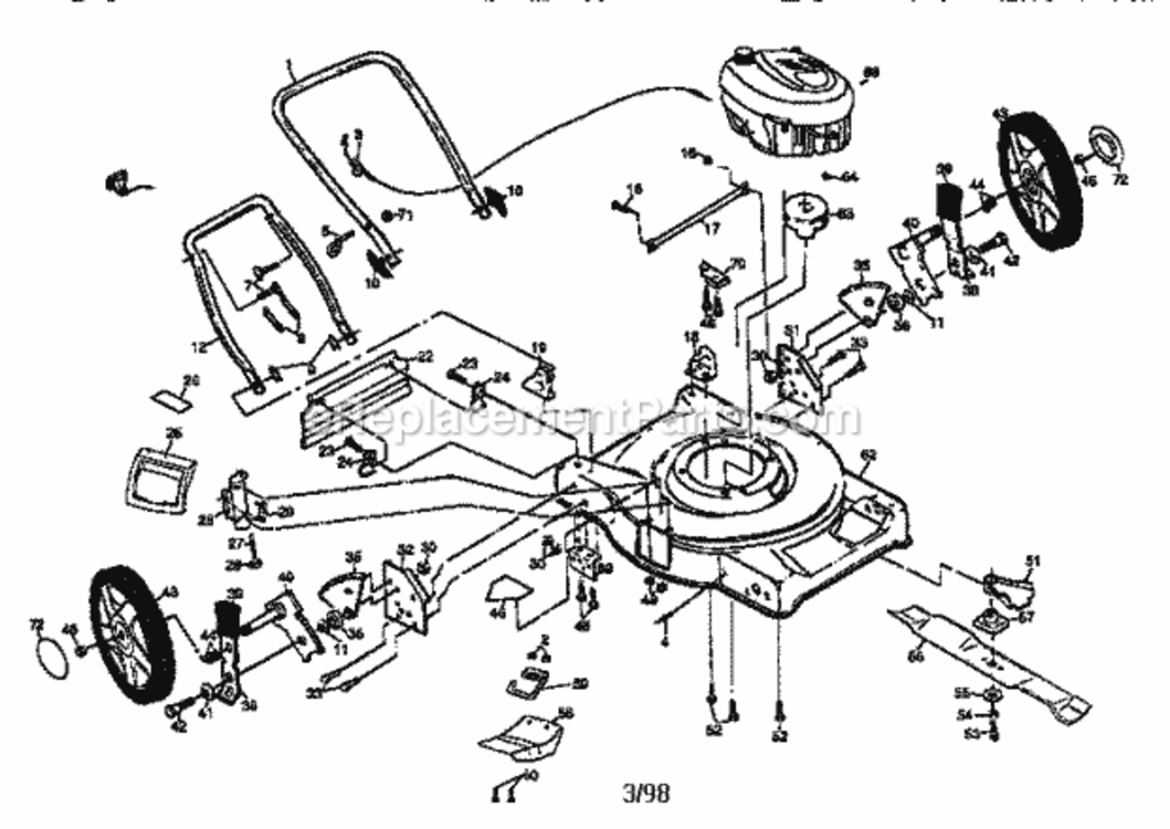 Page A Diagram and Parts List for 917377500  Craftsman Lawn Mower