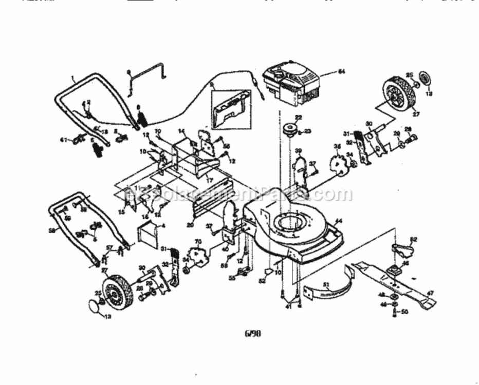 Page A Diagram and Parts List for 917377521  Craftsman Lawn Mower