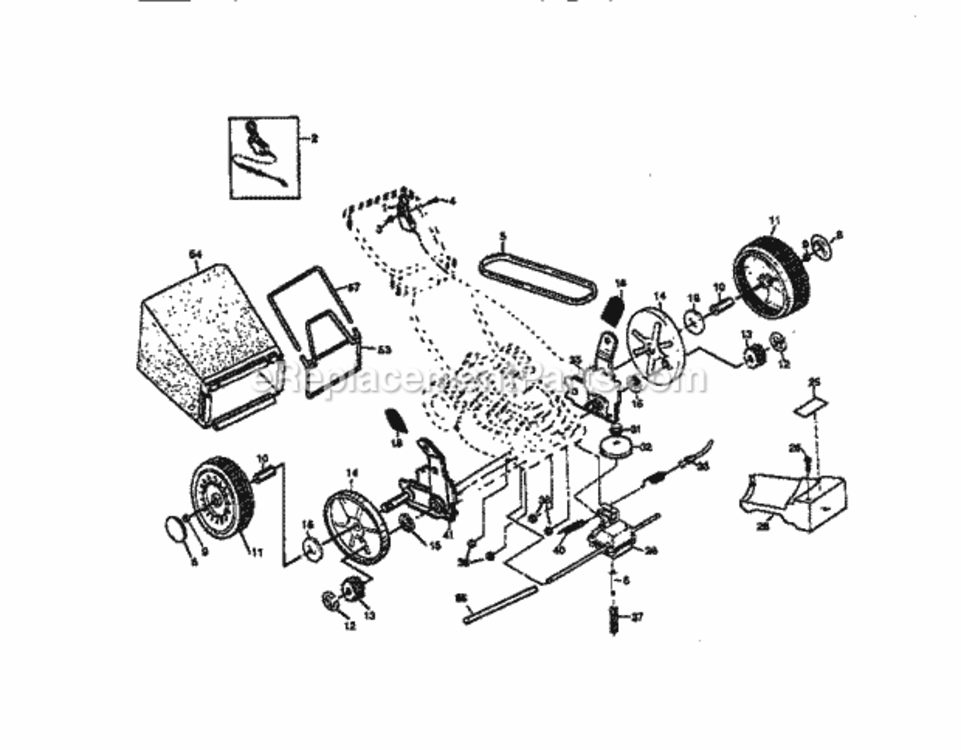 Page B Diagram and Parts List for 917377521  Craftsman Lawn Mower