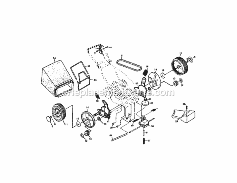 Page C Diagram and Parts List for 917377523  Craftsman Lawn Mower