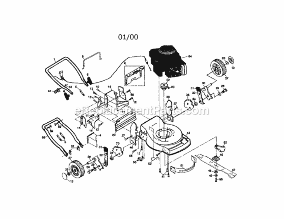 Page A Diagram and Parts List for 917377524  Craftsman Lawn Mower