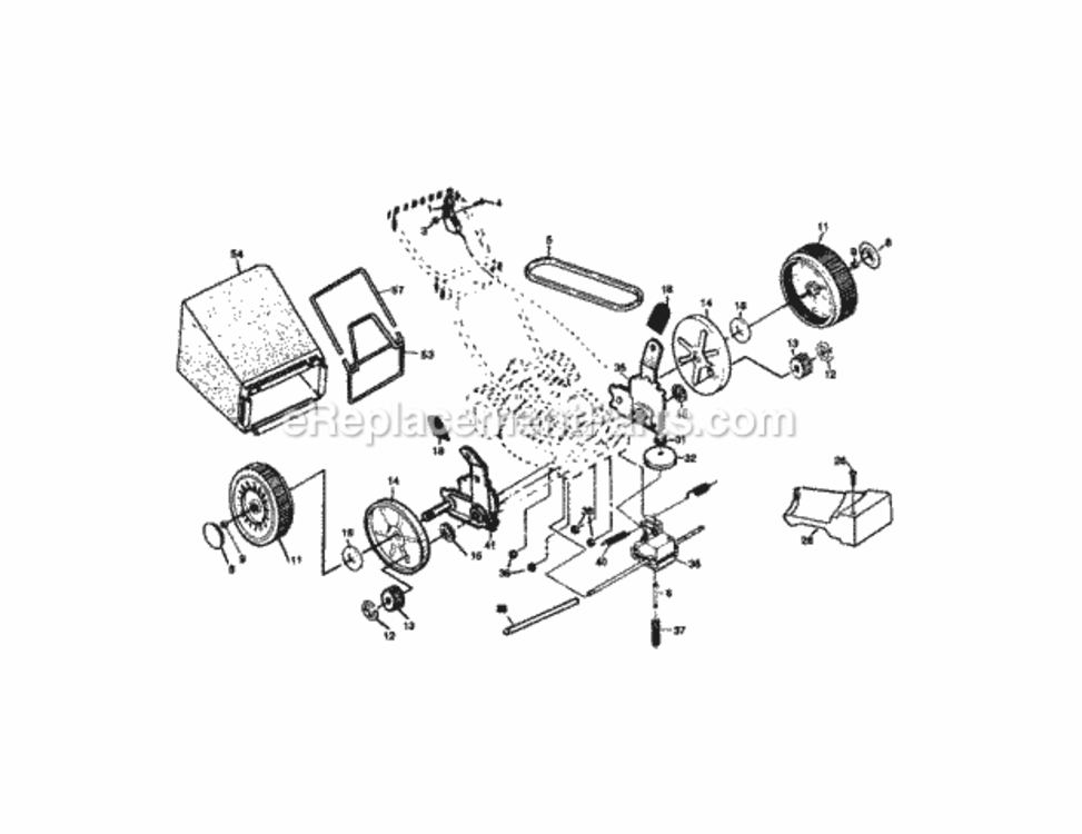 Page B Diagram and Parts List for 917377524  Craftsman Lawn Mower