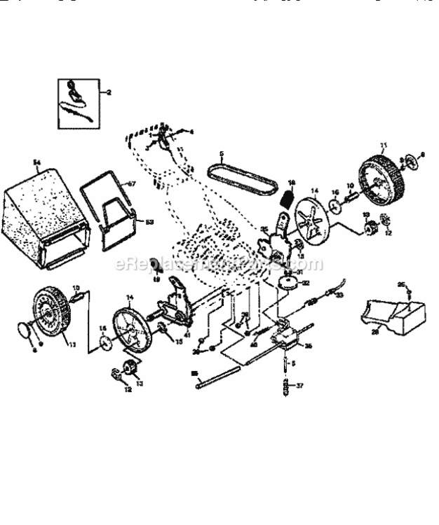 Page B Diagram and Parts List for 91737752A  Craftsman Lawn Mower