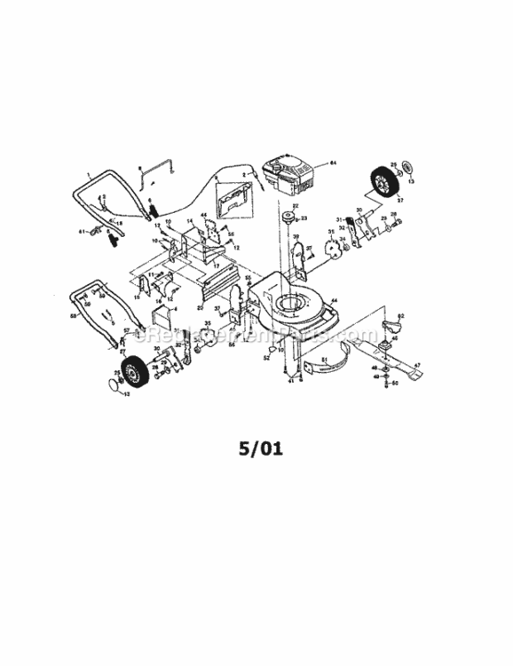 Page A Diagram and Parts List for 917377532  Craftsman Lawn Mower