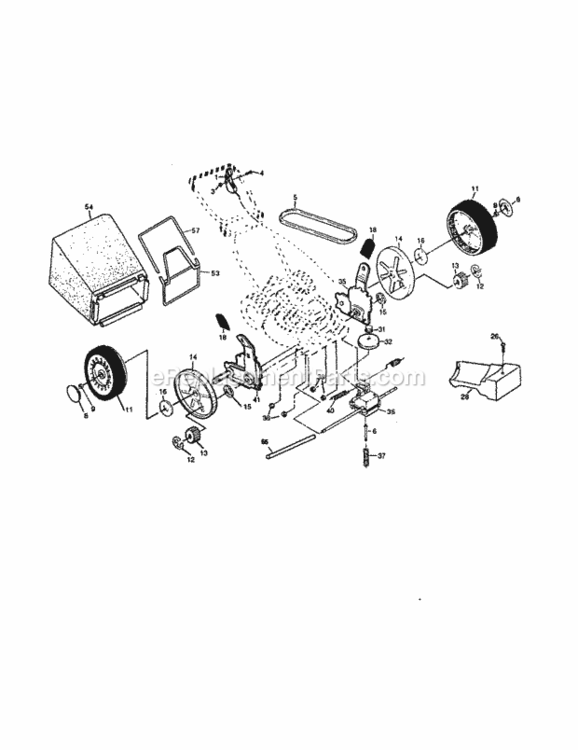 Page B Diagram and Parts List for 917377532  Craftsman Lawn Mower