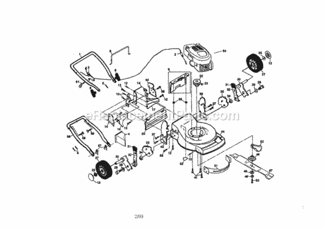 Page A Diagram and Parts List for 917377543  Craftsman Lawn Mower