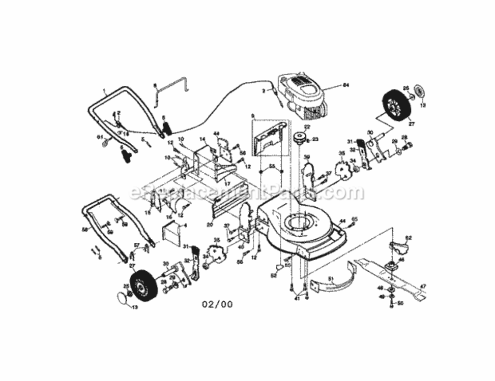 Page A Diagram and Parts List for 917377545  Craftsman Lawn Mower