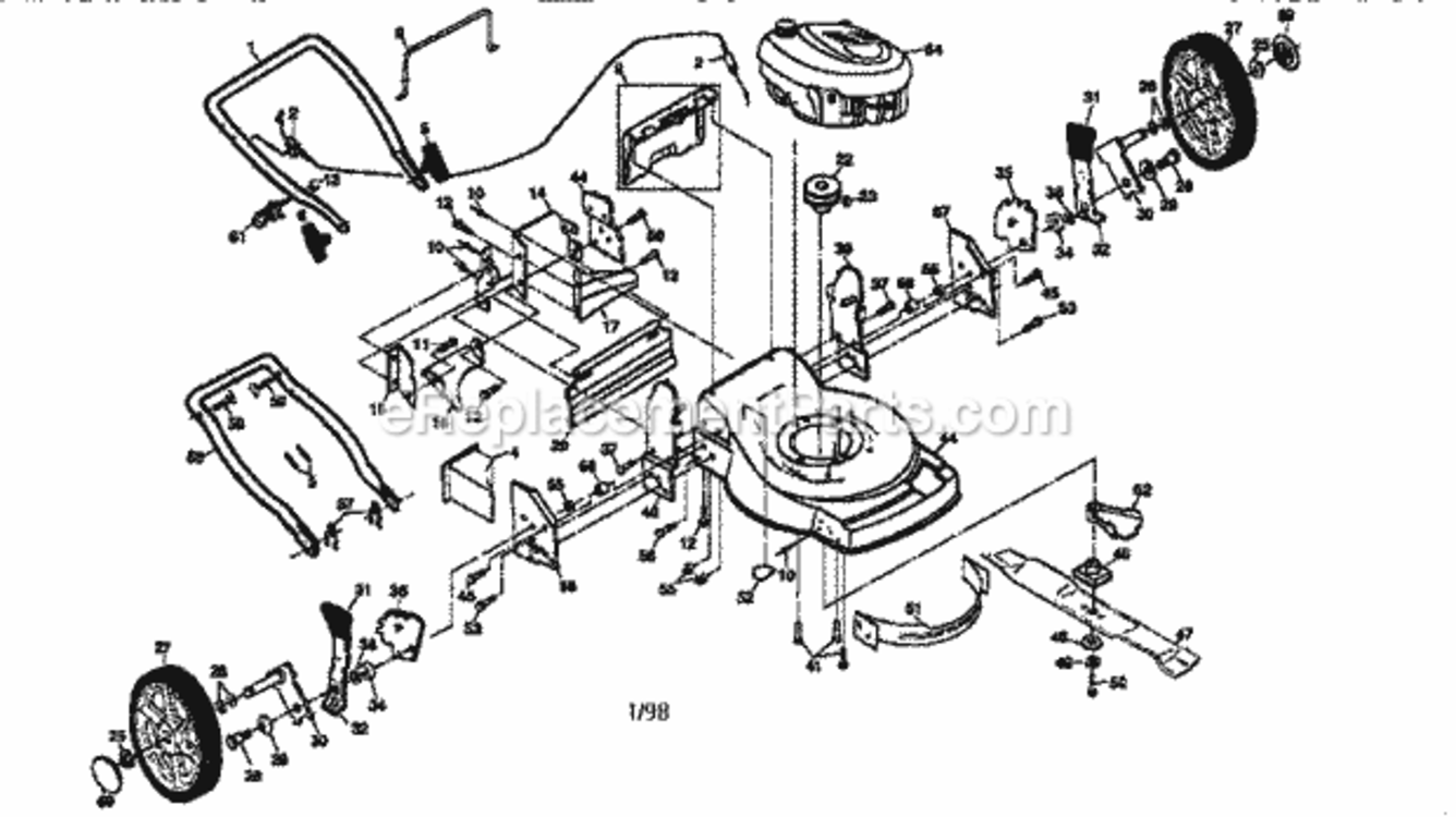 Page A Diagram and Parts List for 917377560  Craftsman Lawn Mower