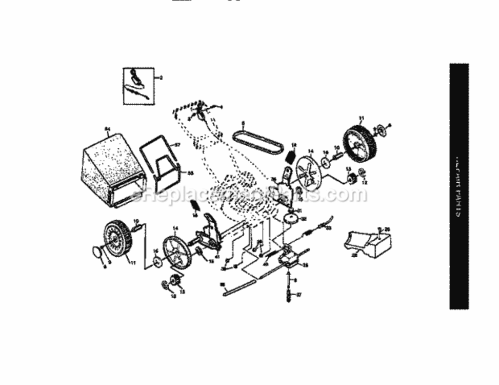 Page B Diagram and Parts List for 917377561  Craftsman Lawn Mower