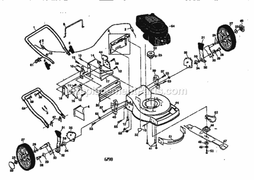 Page A Diagram and Parts List for 917377562  Craftsman Lawn Mower