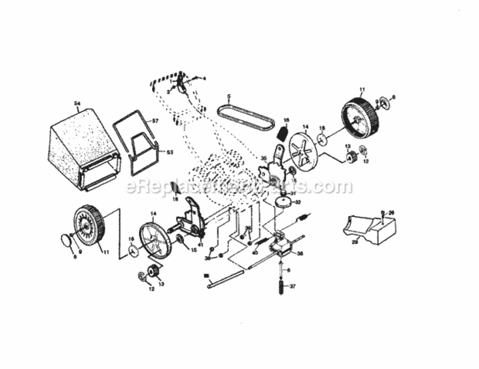 Page B Diagram and Parts List for 917377565  Craftsman Lawn Mower