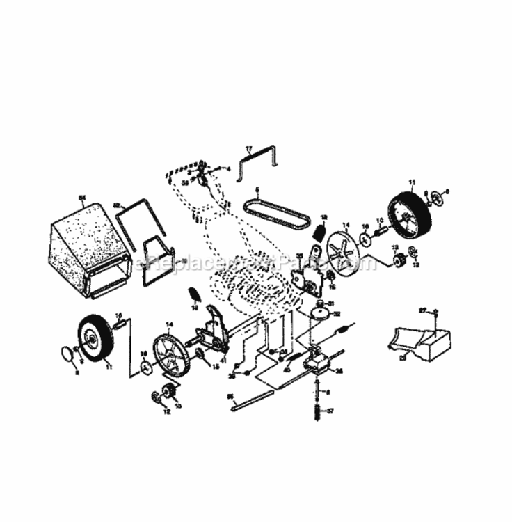 Page C Diagram and Parts List for 917377572  Craftsman Lawn Mower