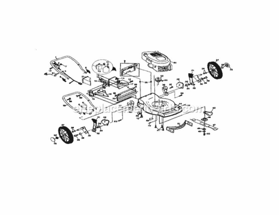 Page B Diagram and Parts List for 917377574  Craftsman Lawn Mower