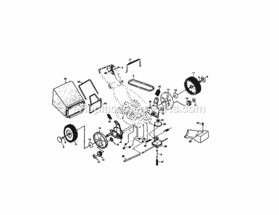 Page C Diagram and Parts List for 917377574  Craftsman Lawn Mower