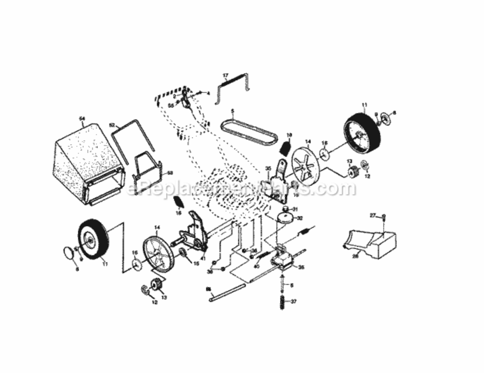 Page C Diagram and Parts List for 917377575  Craftsman Lawn Mower