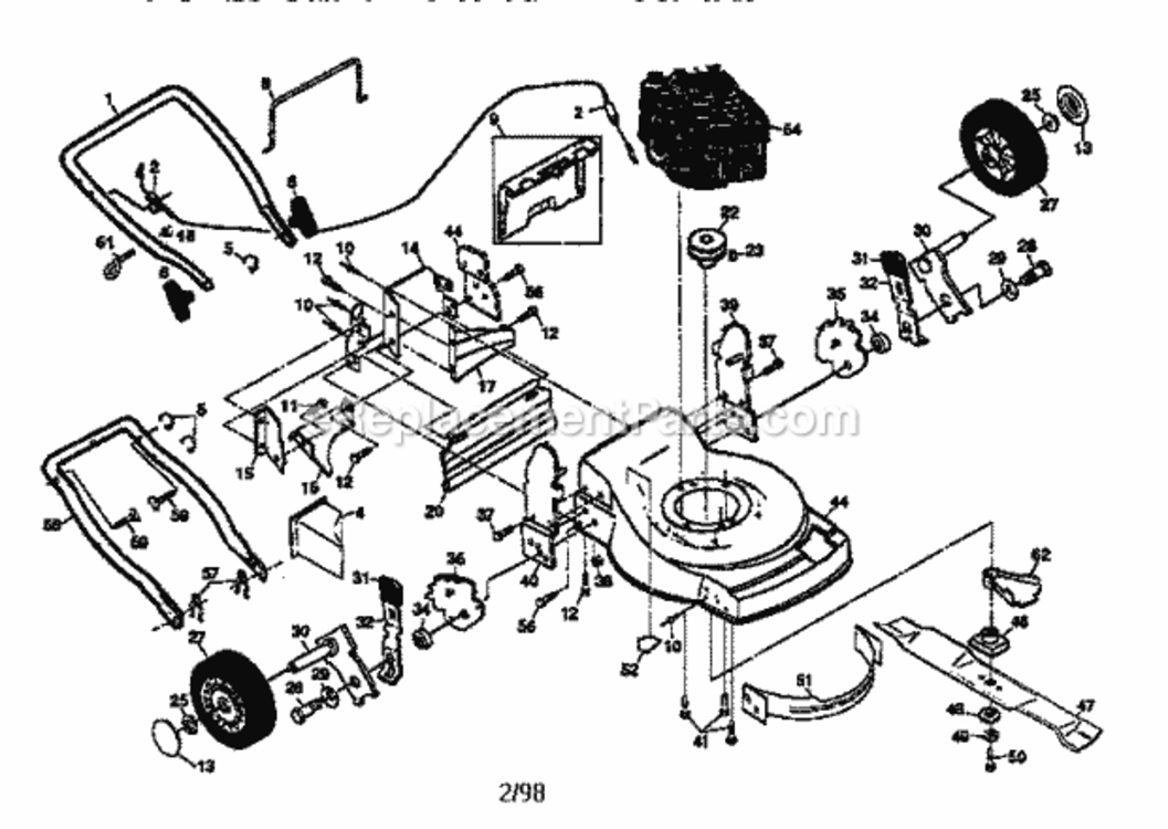 Page A Diagram and Parts List for 917377580  Craftsman Lawn Mower