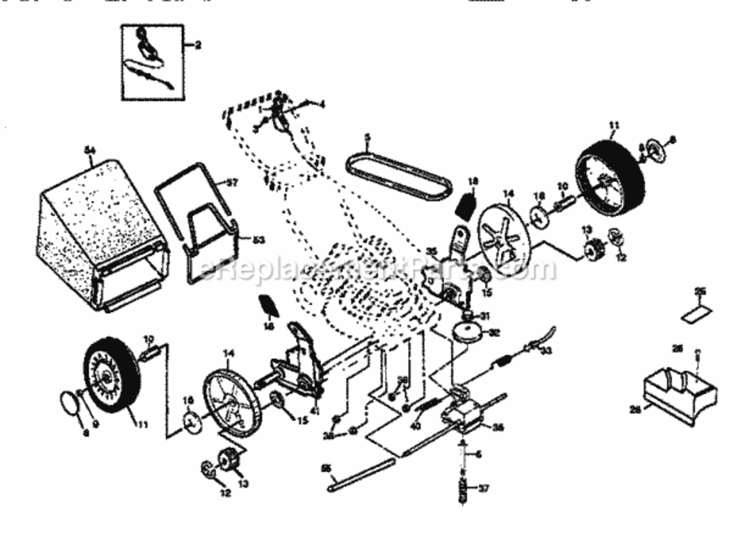 Page B Diagram and Parts List for 917377580  Craftsman Lawn Mower