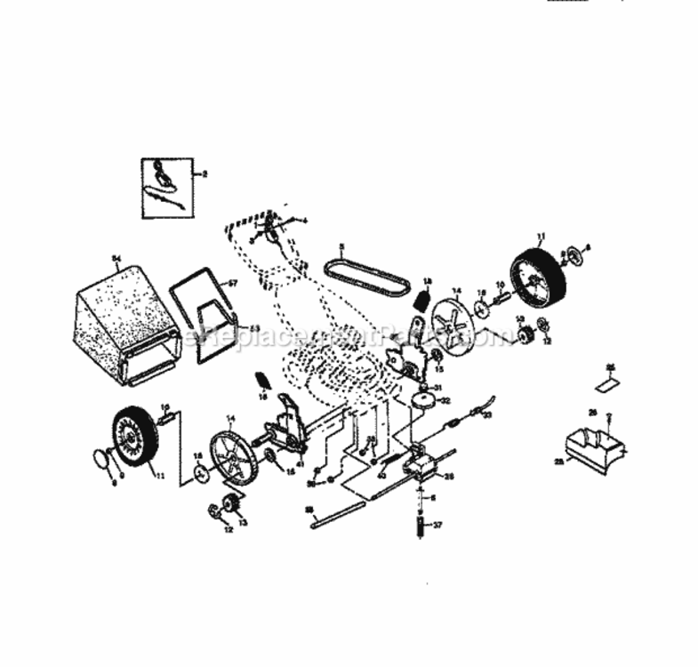 Page B Diagram and Parts List for 917377581  Craftsman Lawn Mower