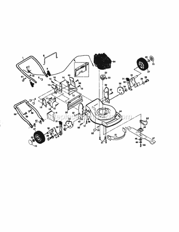 Page B Diagram and Parts List for 917377582  Craftsman Lawn Mower