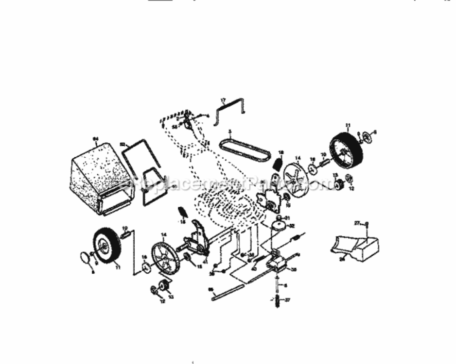 Page B Diagram and Parts List for 917377591  Craftsman Lawn Mower