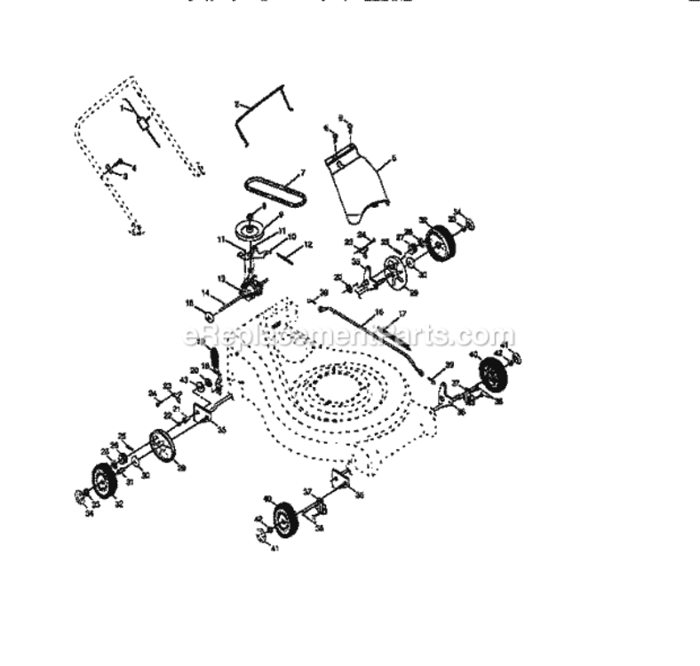Page B Diagram and Parts List for 917377620  Craftsman Lawn Mower