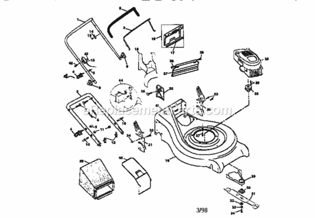 Page A Diagram and Parts List for 917377630  Craftsman Lawn Mower