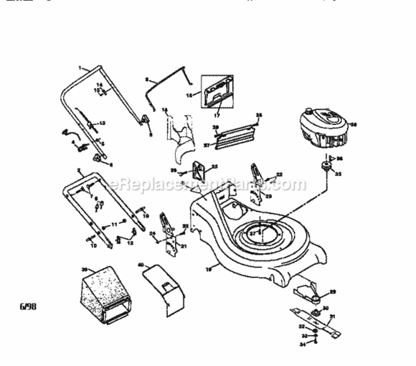 Page A Diagram and Parts List for 917377641  Craftsman Lawn Mower