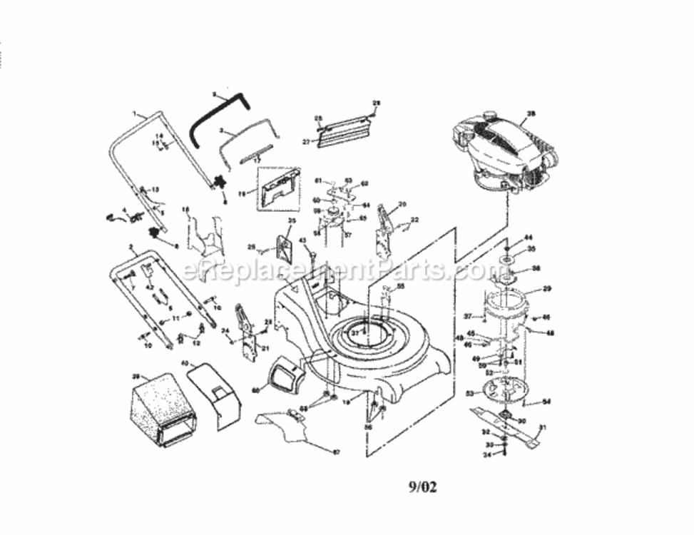 Page A Diagram and Parts List for 917377651  Craftsman Lawn Mower