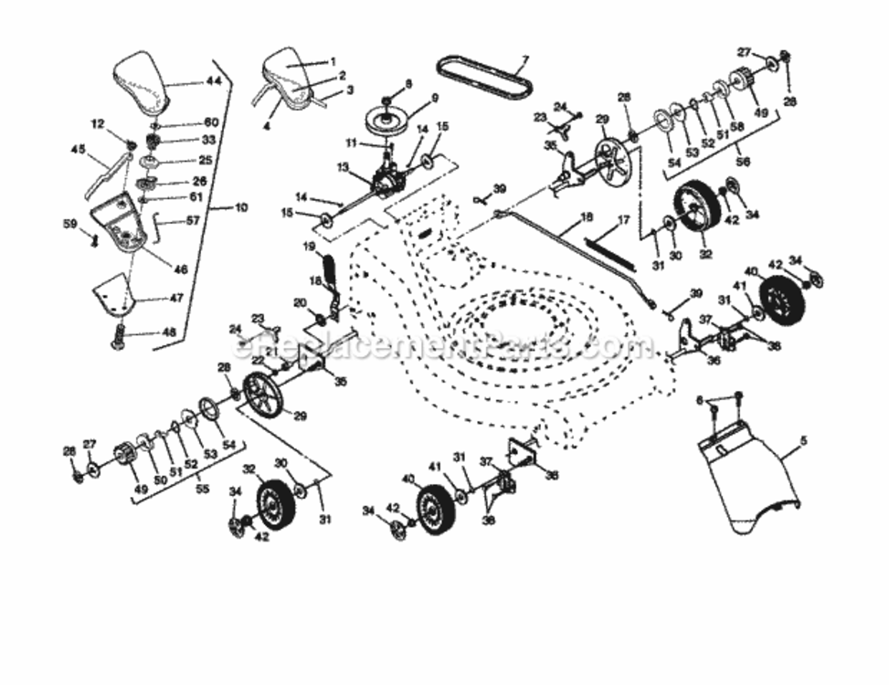 Page B Diagram and Parts List for 917377665  Craftsman Lawn Tractor