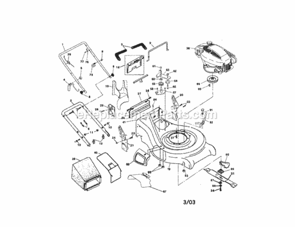 Page A Diagram and Parts List for 917377682  Craftsman Lawn Tractor
