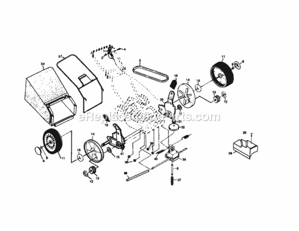 Page B Diagram and Parts List for 917377690  Craftsman Lawn Mower