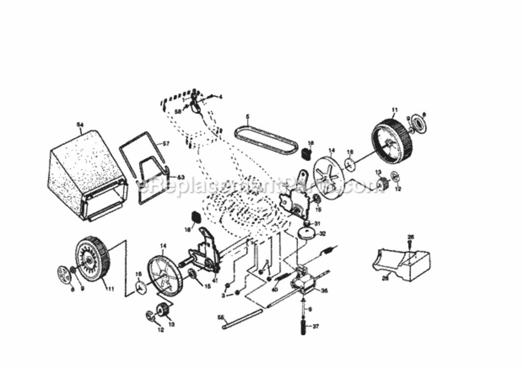 Page B Diagram and Parts List for 917377740  Craftsman Lawn Mower