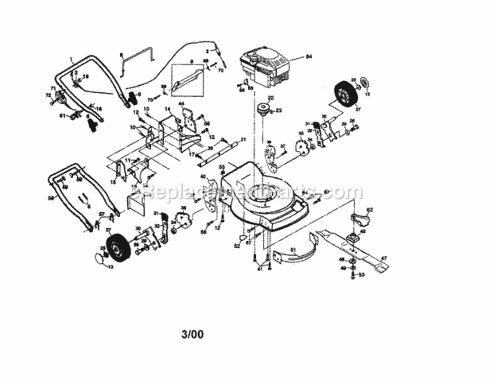Page A Diagram and Parts List for 917377750  Craftsman Lawn Mower