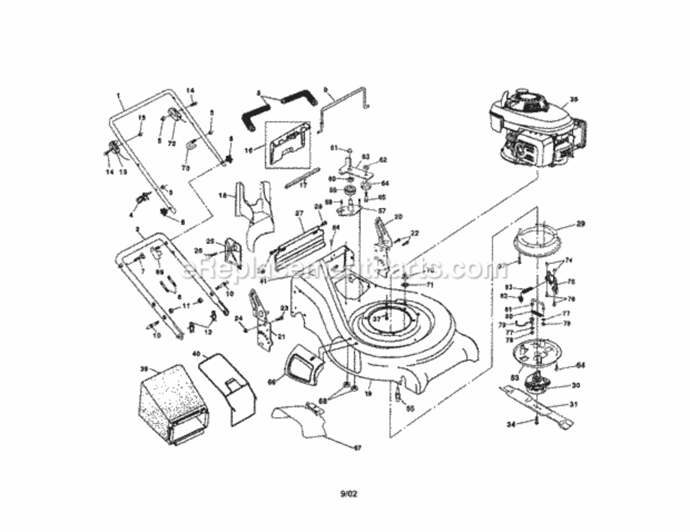 Page A Diagram and Parts List for 917377790  Craftsman Lawn Tractor