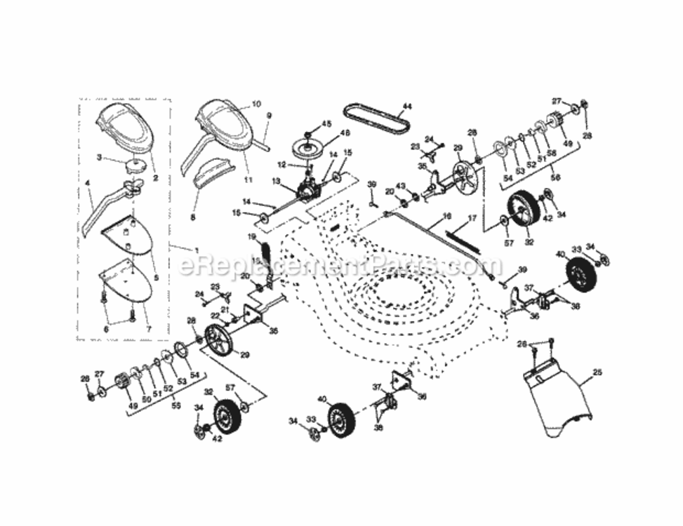 Page B Diagram and Parts List for 917377794  Craftsman Lawn Mower