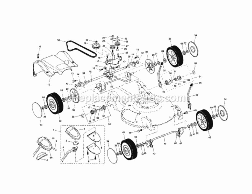 Page B Diagram and Parts List for 917377840  Craftsman Lawn Mower