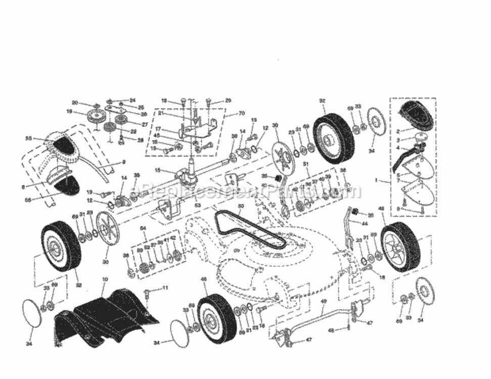 Page B Diagram and Parts List for 917377844  Craftsman Lawn Tractor